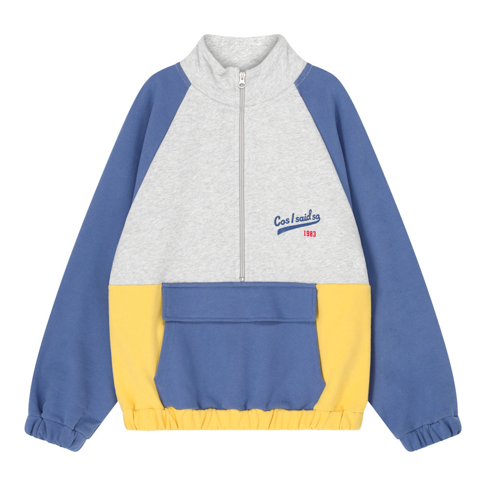 Sweat Zippé Colour Block "Cos I said so 1983"