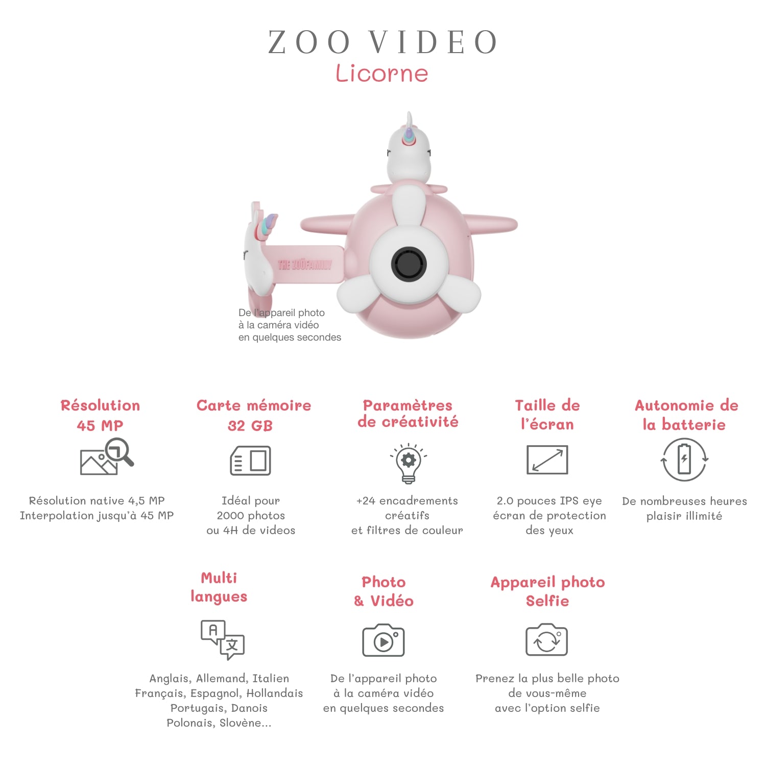 Unicorn video zoo camera