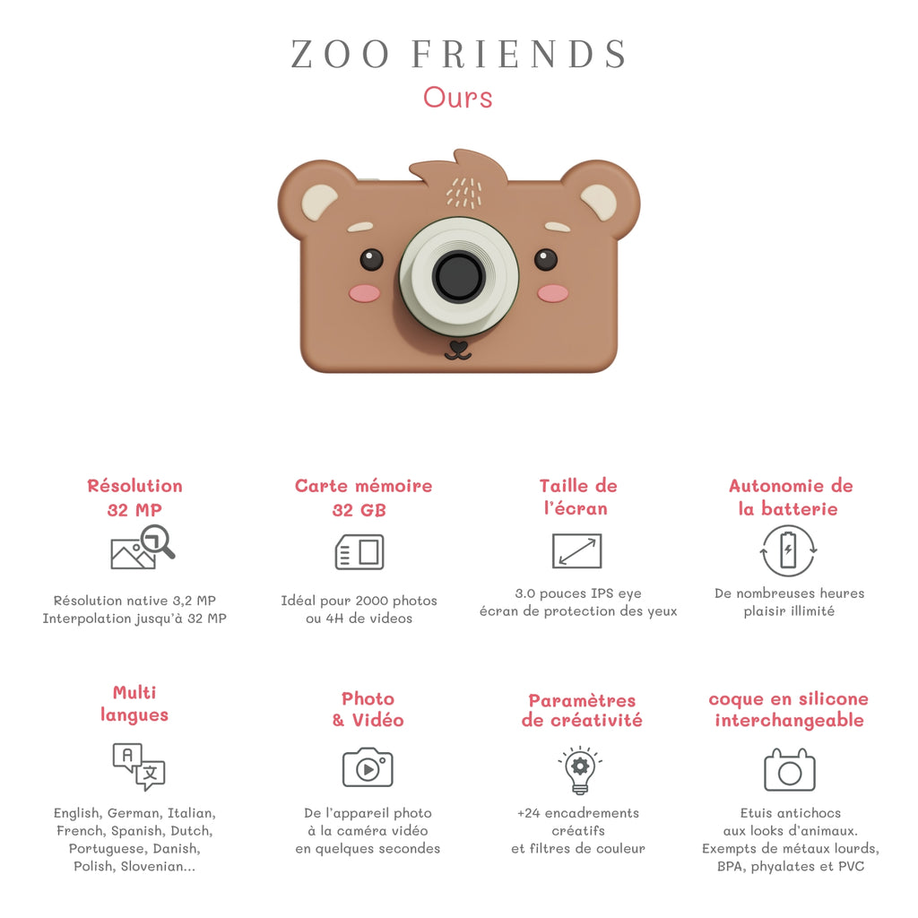 Appareil photo Zoo Friends Ours