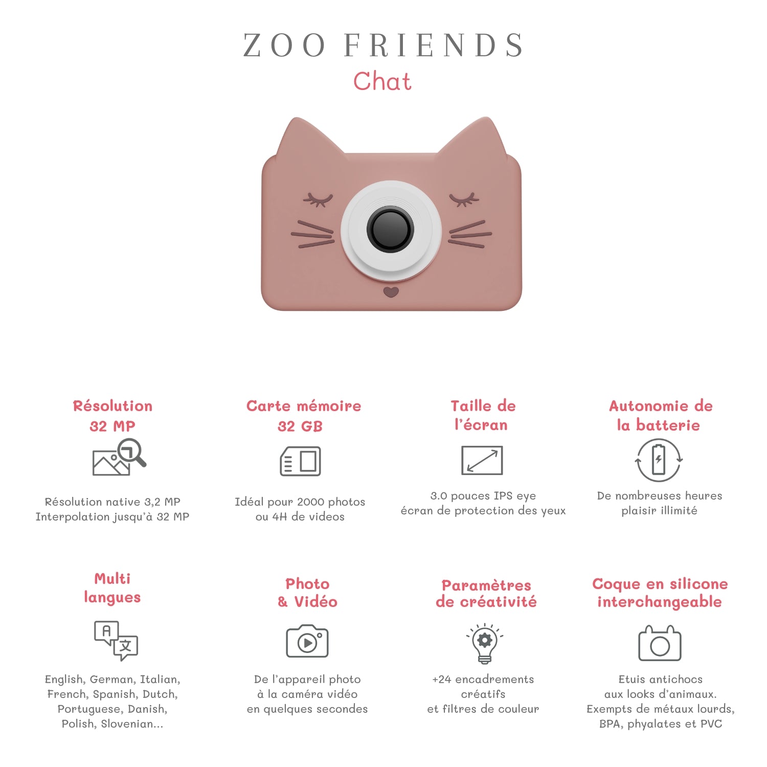 Camera Zoo Friends Cat
