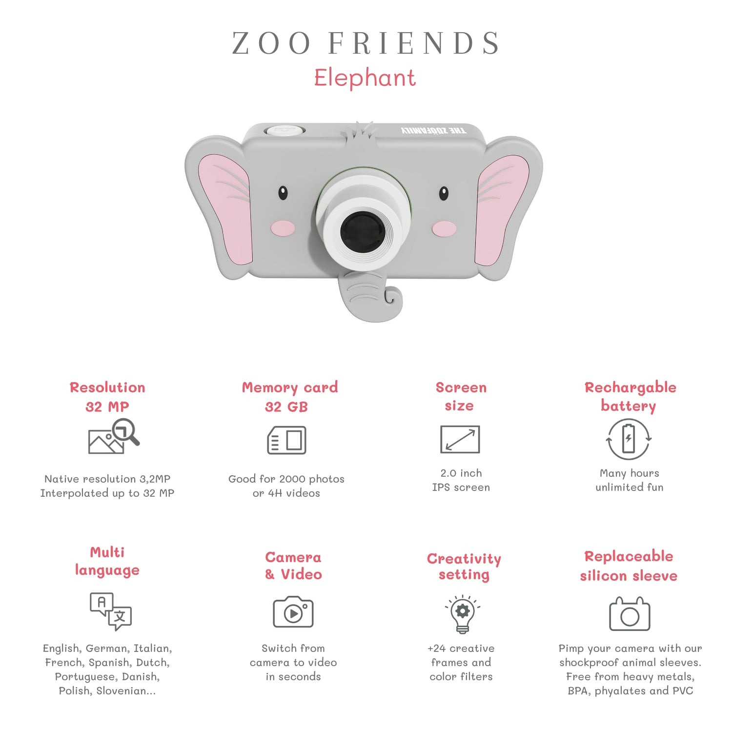 Camera Zoo Friends Elephant