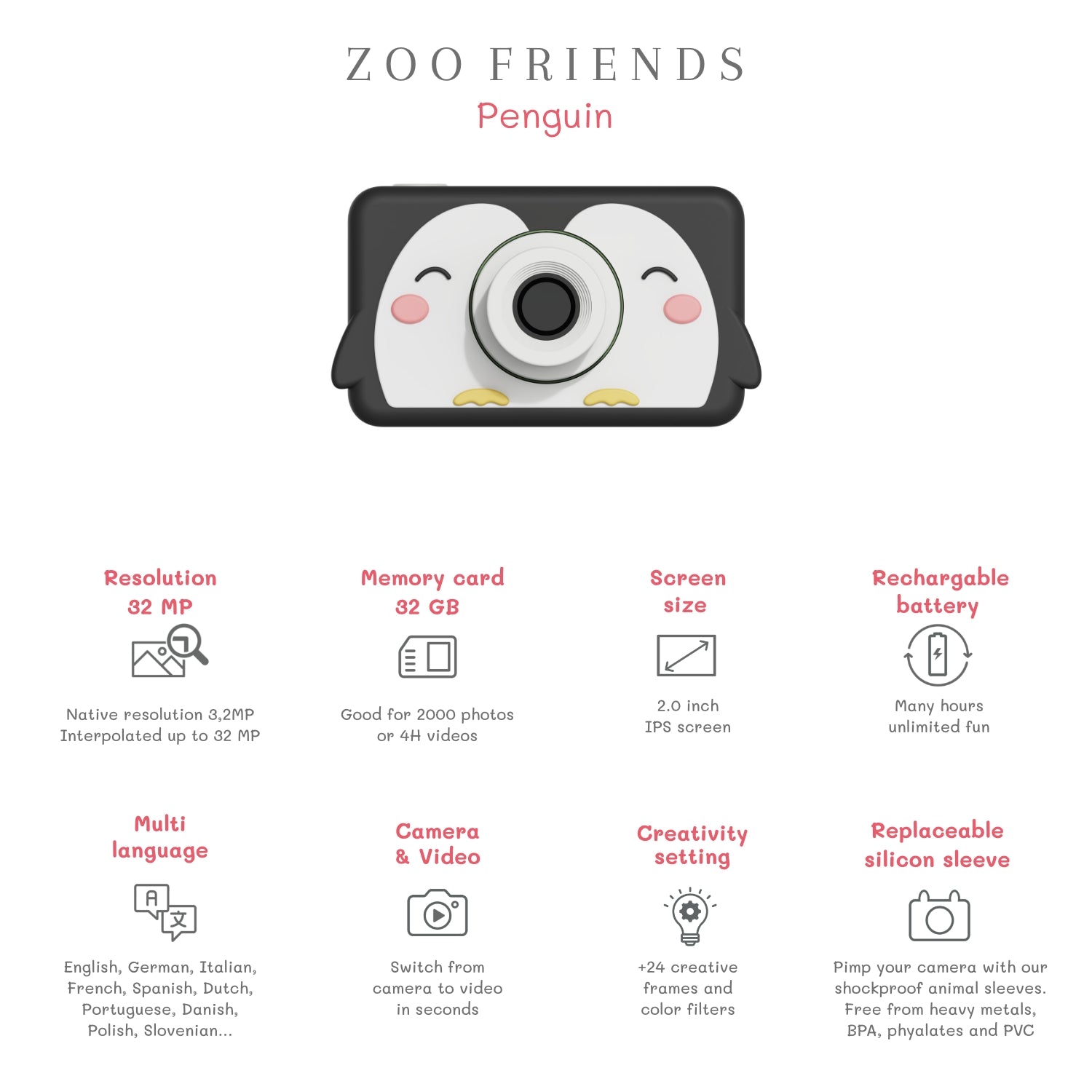 Zoo Friends Penguin Camera