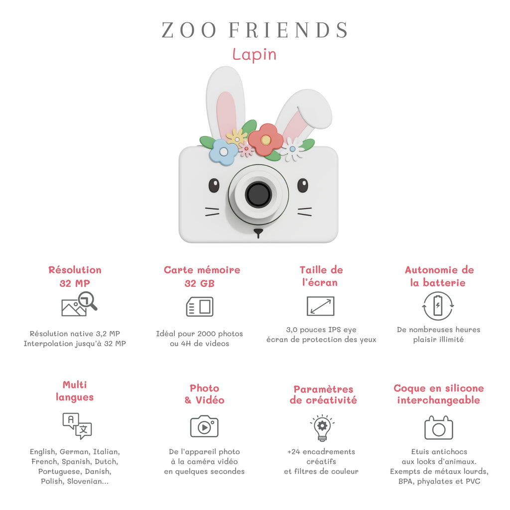 Appareil photo Zoo Friends Lapin