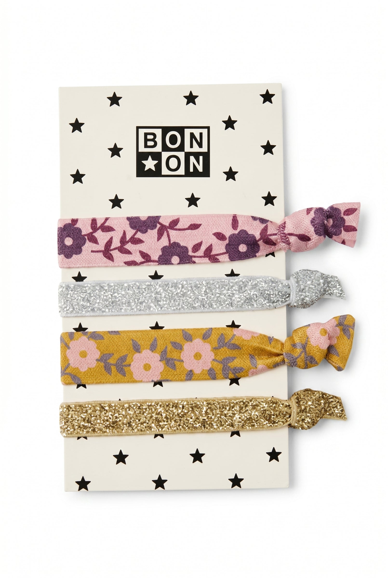 Élastiques Bonton Foulfleur pailletés jaune