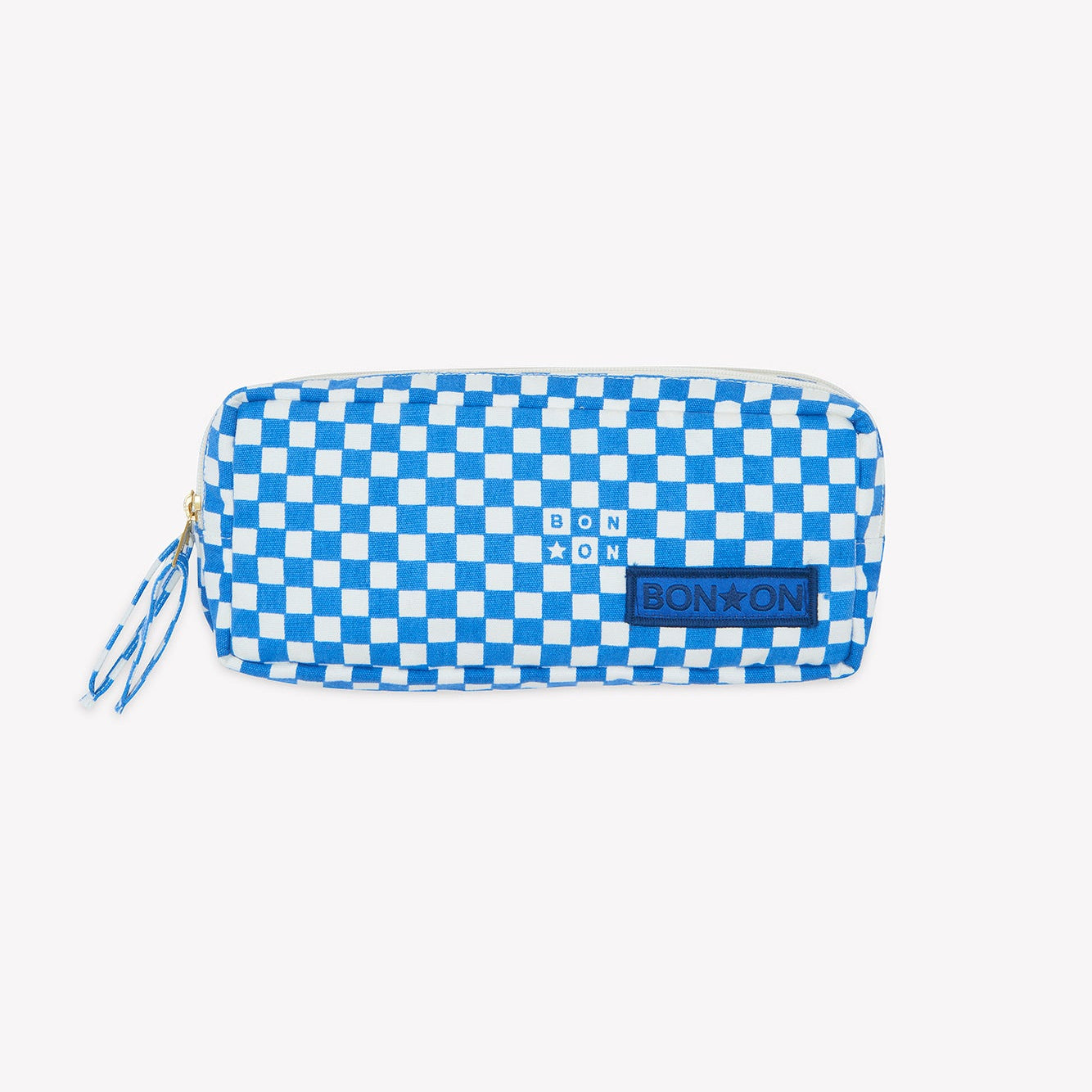 Trousse d'école Bonton Damier indigo