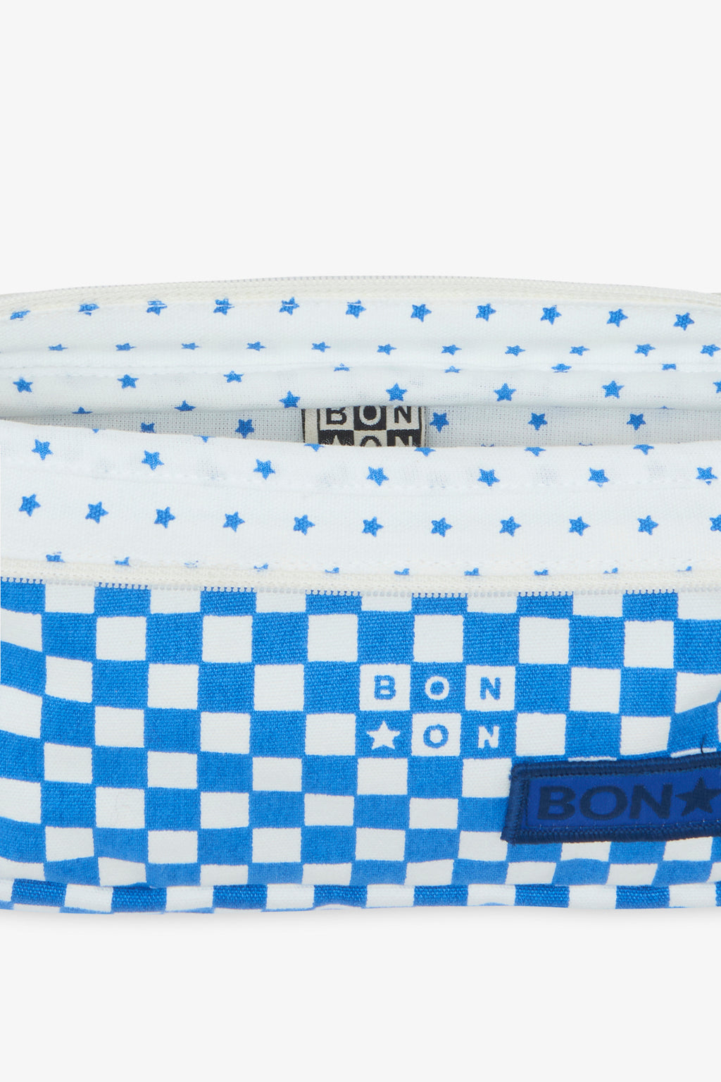 Trousse d'école Bonton Damier indigo