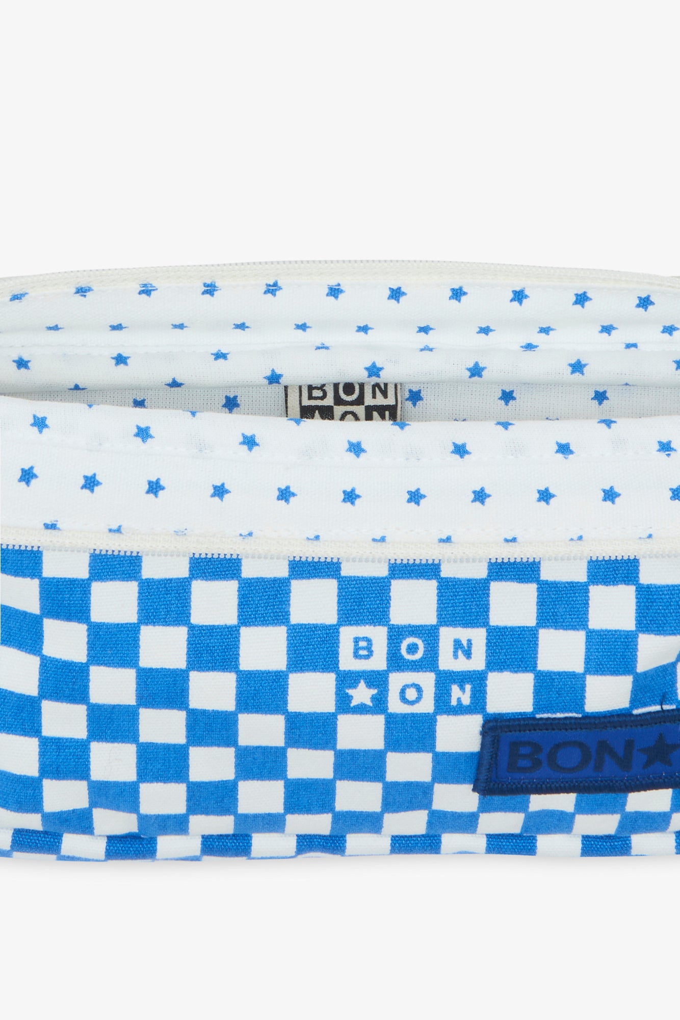 Trousse d'école Bonton Damier indigo