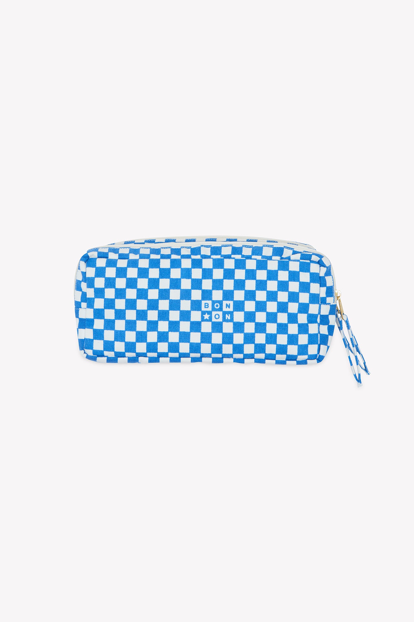 Trousse d'école Bonton Damier indigo