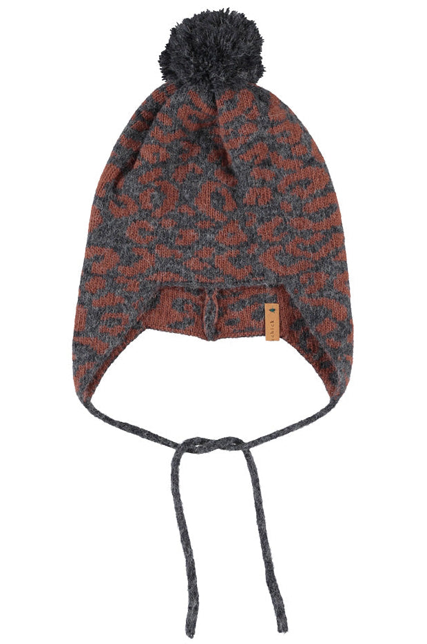 Bonnet Gris Motif Animal