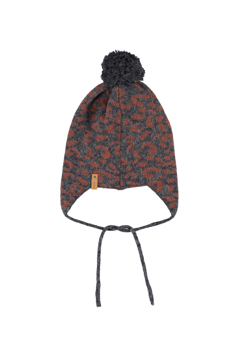 Bonnet Gris Motif Animal