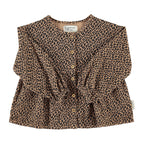 Brown Animal Print Blouse