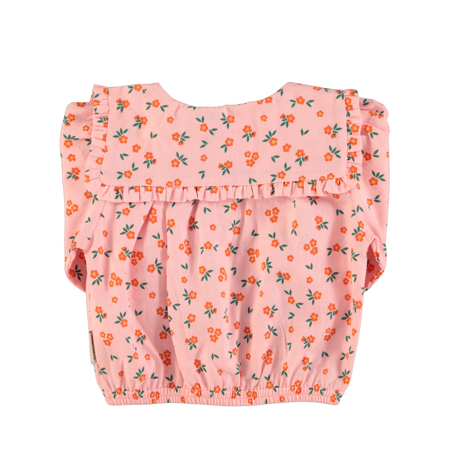 Flower pink sailor collar blouse