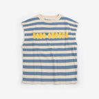 T-shirt Sans Manches Rayé Moderne à Imprimé “BOBO CHOSES”
