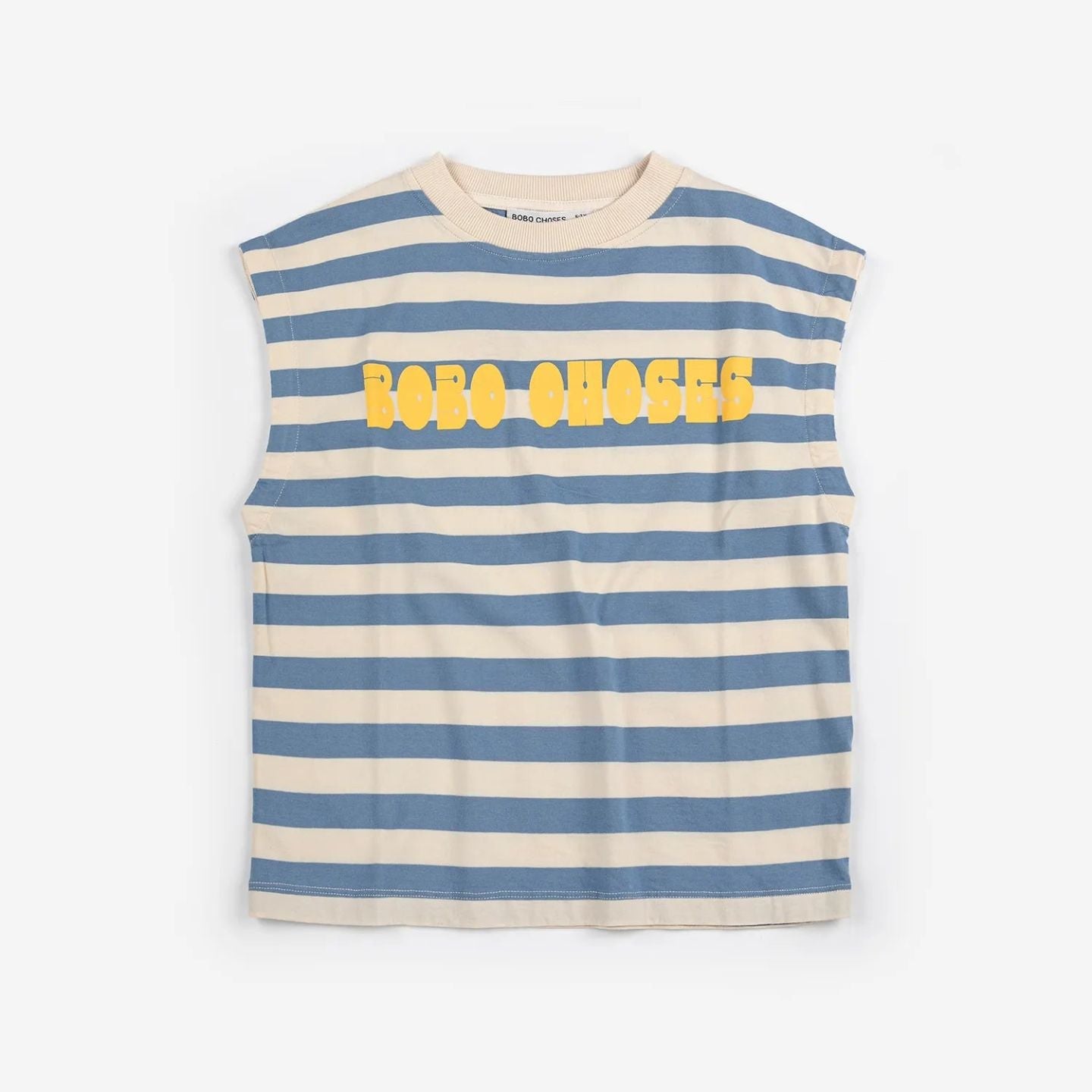 T-shirt Sans Manches Rayé Moderne à Imprimé “BOBO CHOSES”