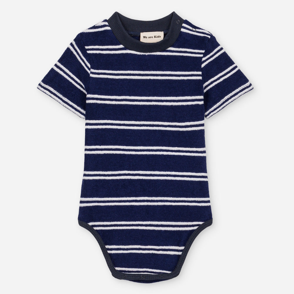 Baby Tom Navy Stripes Bodysuit