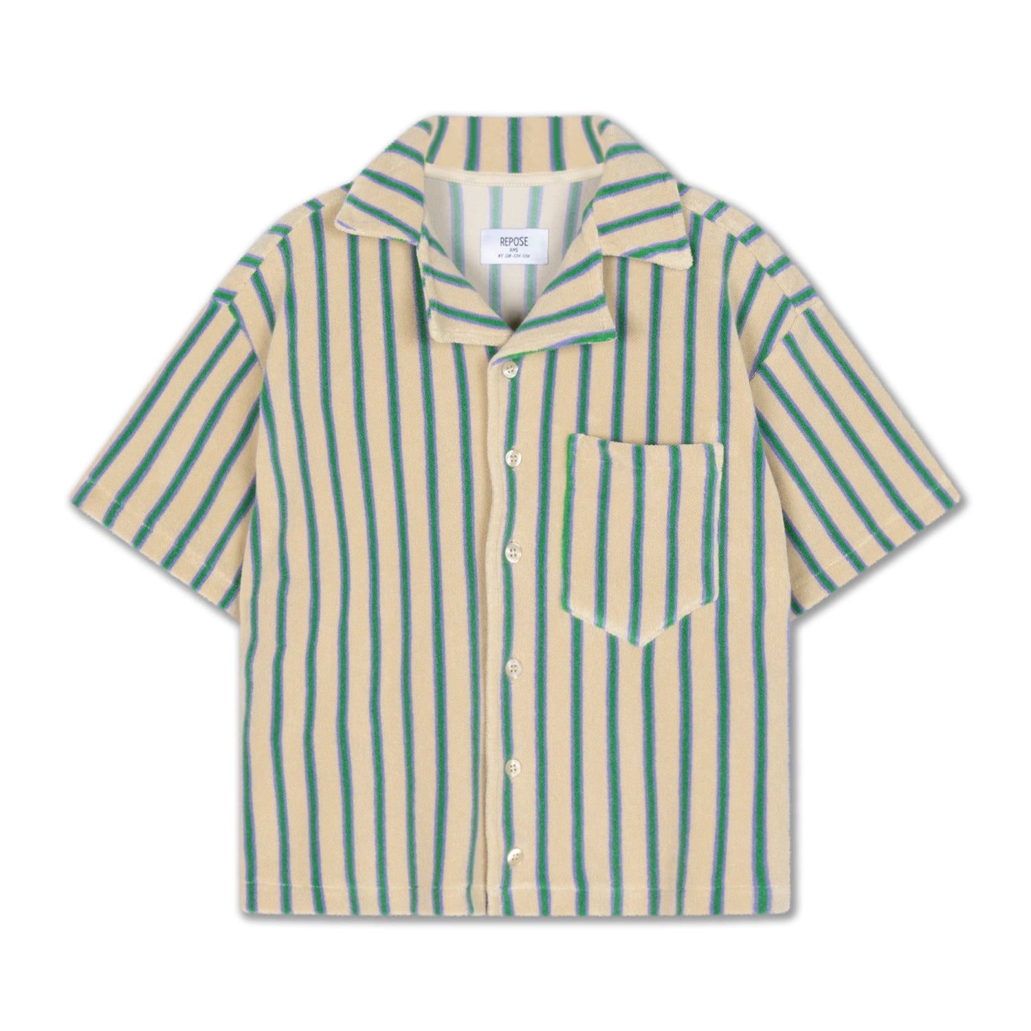Jade Bloom Striped Short Shirt