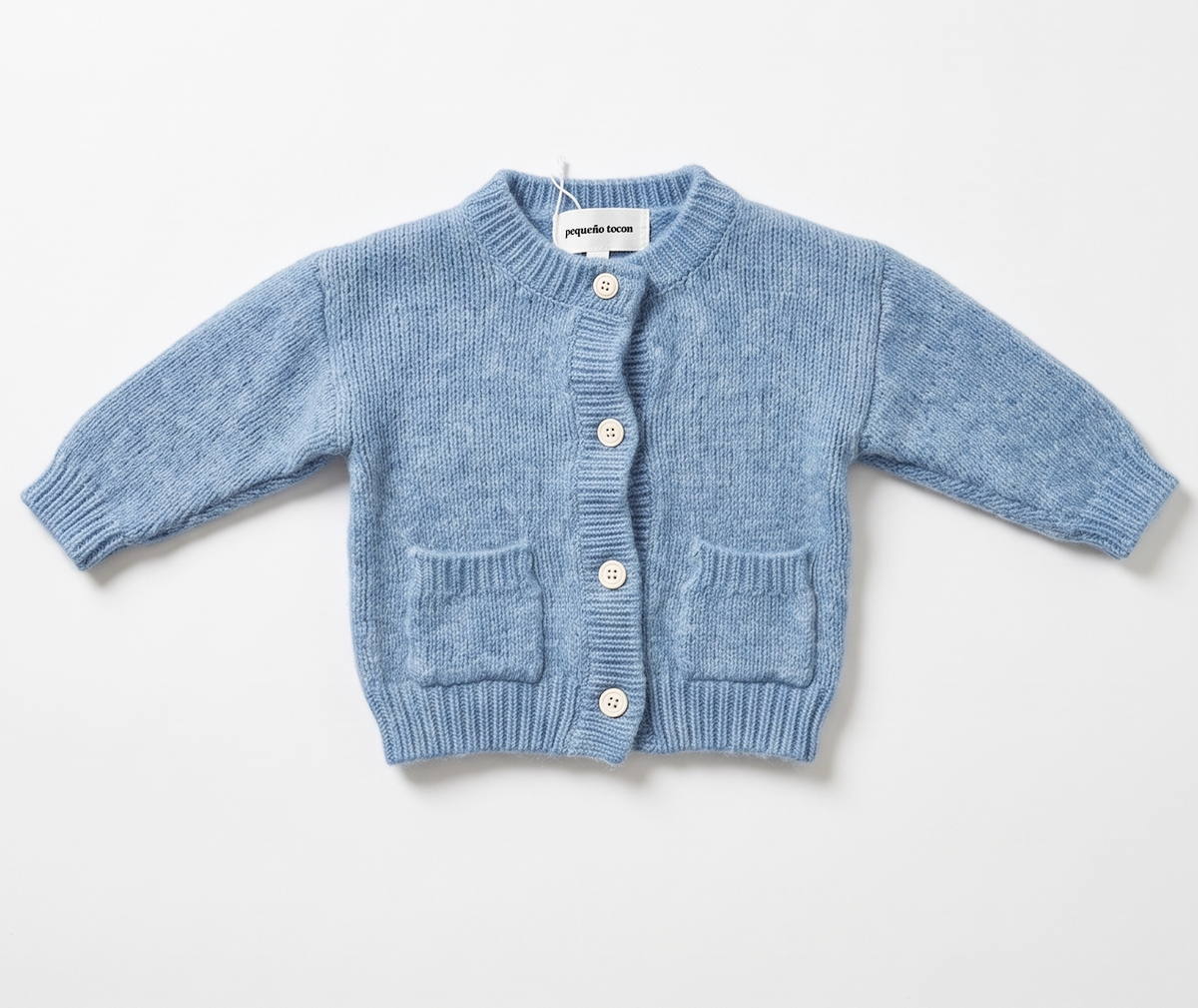 Baby Knit Cardigan with Pockets — Blue