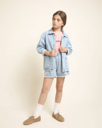 Light denim shorts