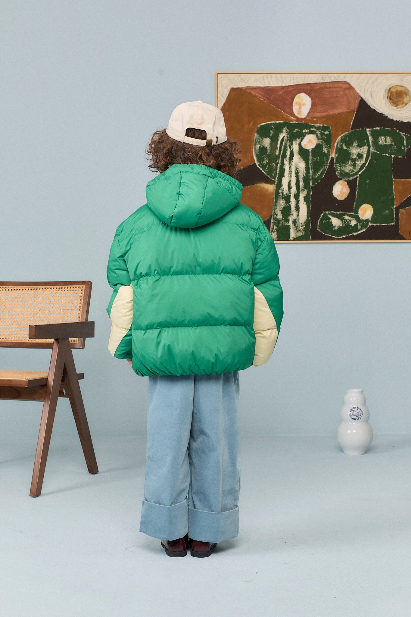Doudoune verte ROADRUNNER The Animals Observatory pour enfant – vue 3