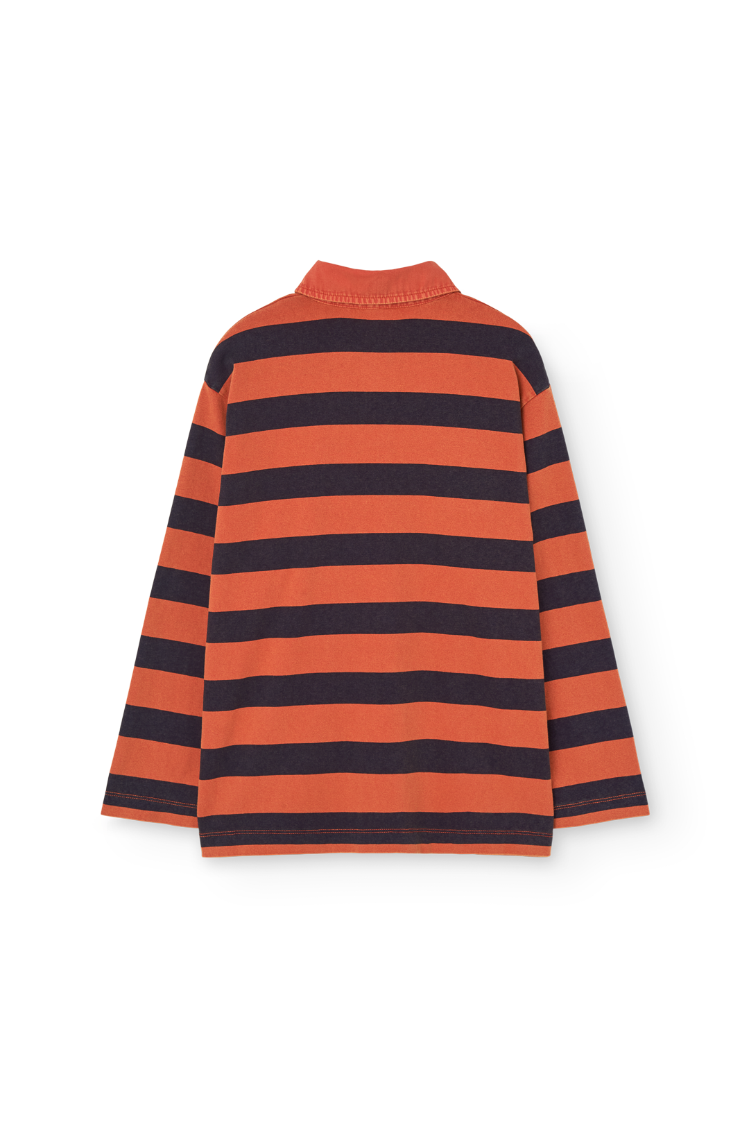 Polo rayé orange et brun LIONFISH The Animals Observatory pour enfant – vue 4