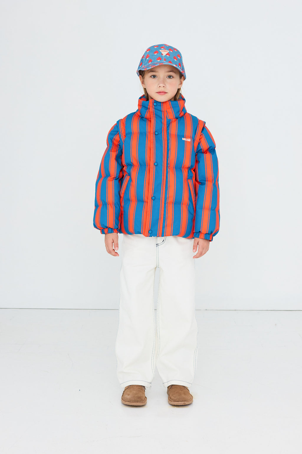 Veste Courte Matelassée à Rayures Rétro lifestyle — Little Dudes