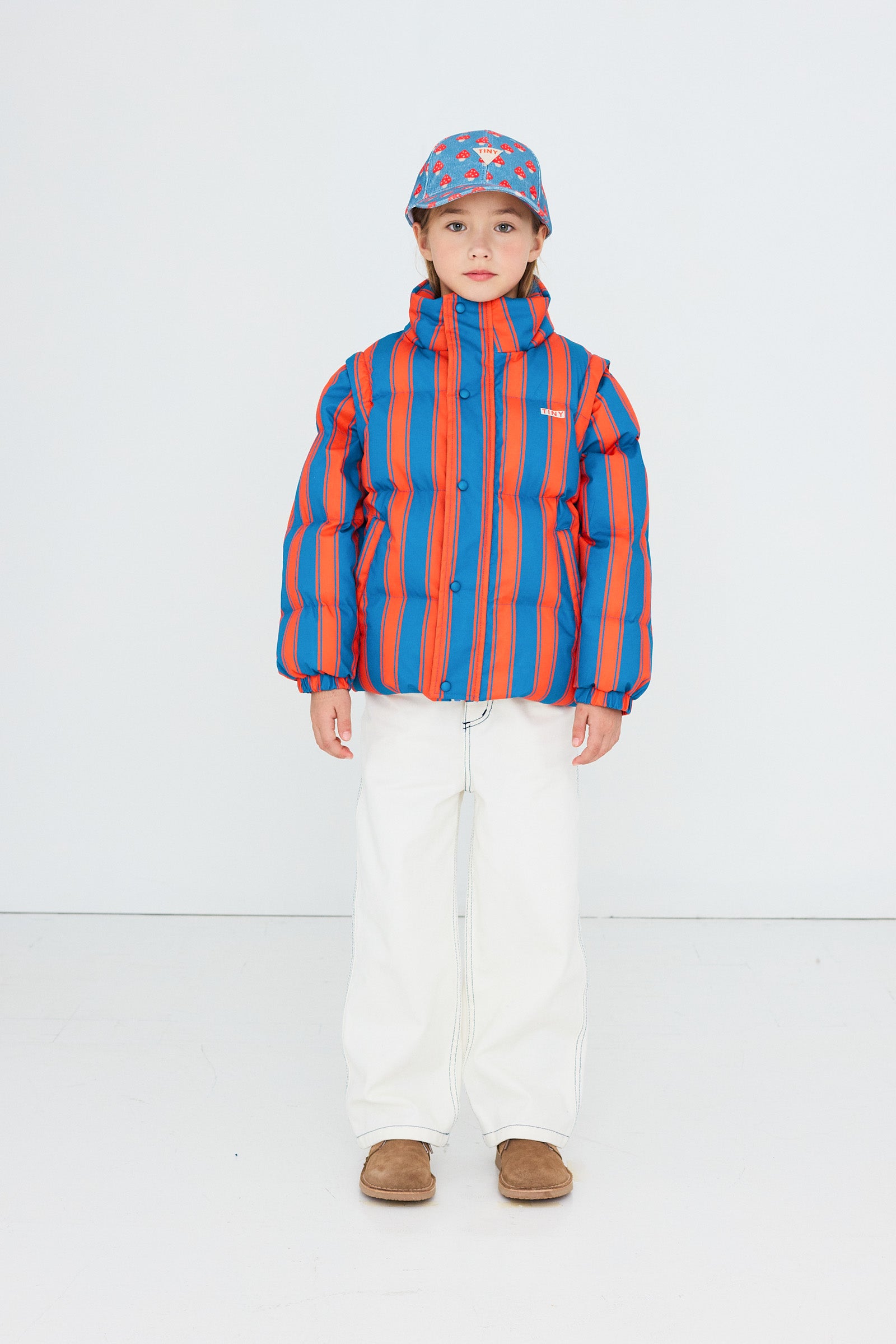 Veste Courte Matelassée à Rayures Rétro lifestyle — Little Dudes