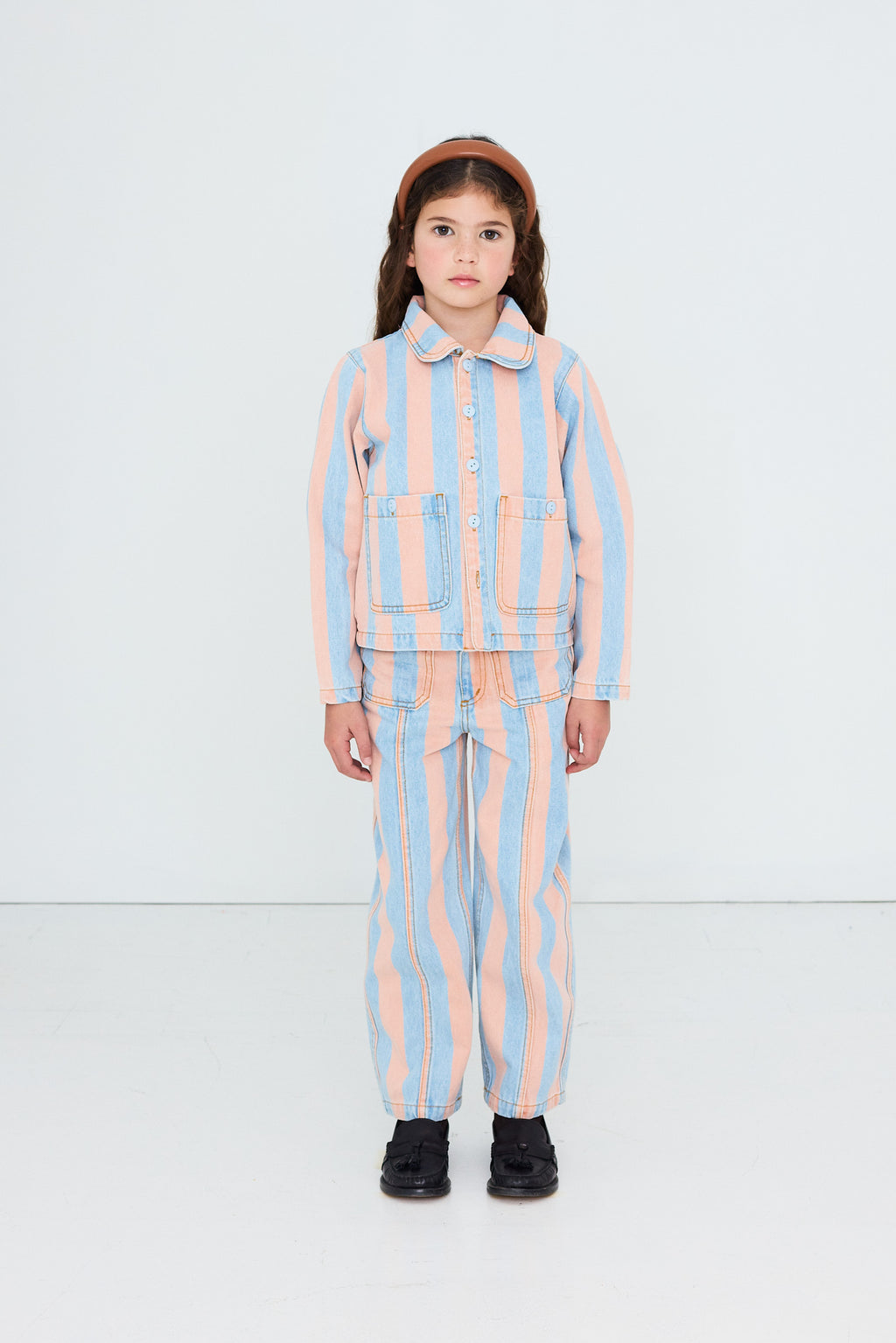 Jean à Rayures Roses lifestyle — Little Dudes