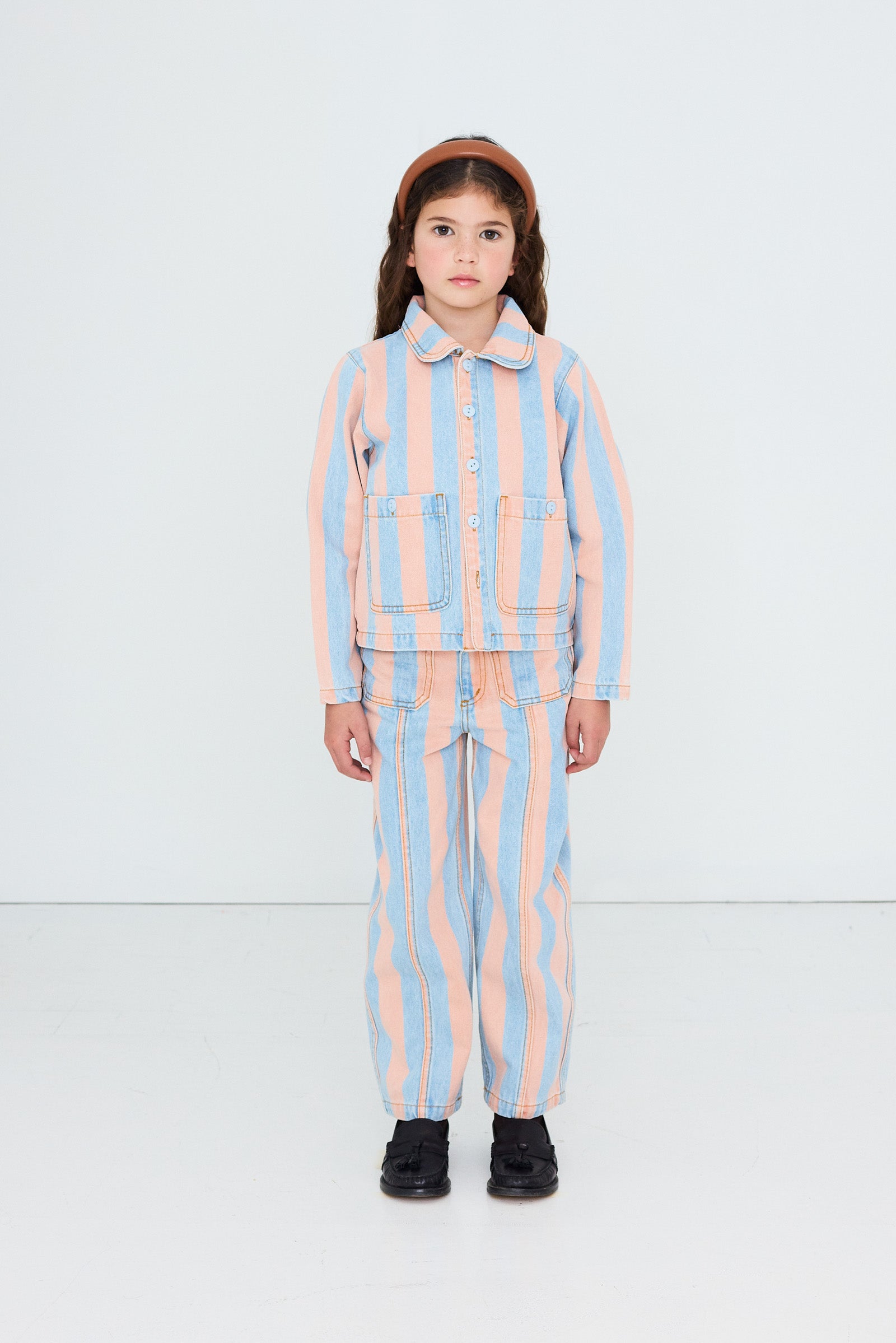 Jean à Rayures Roses lifestyle — Little Dudes