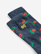 Stamp Bloom Crew Socks