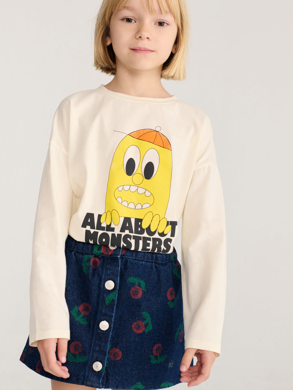 Jupe Denim Stamp Bloom Bobo Choses pour enfant – vue 3