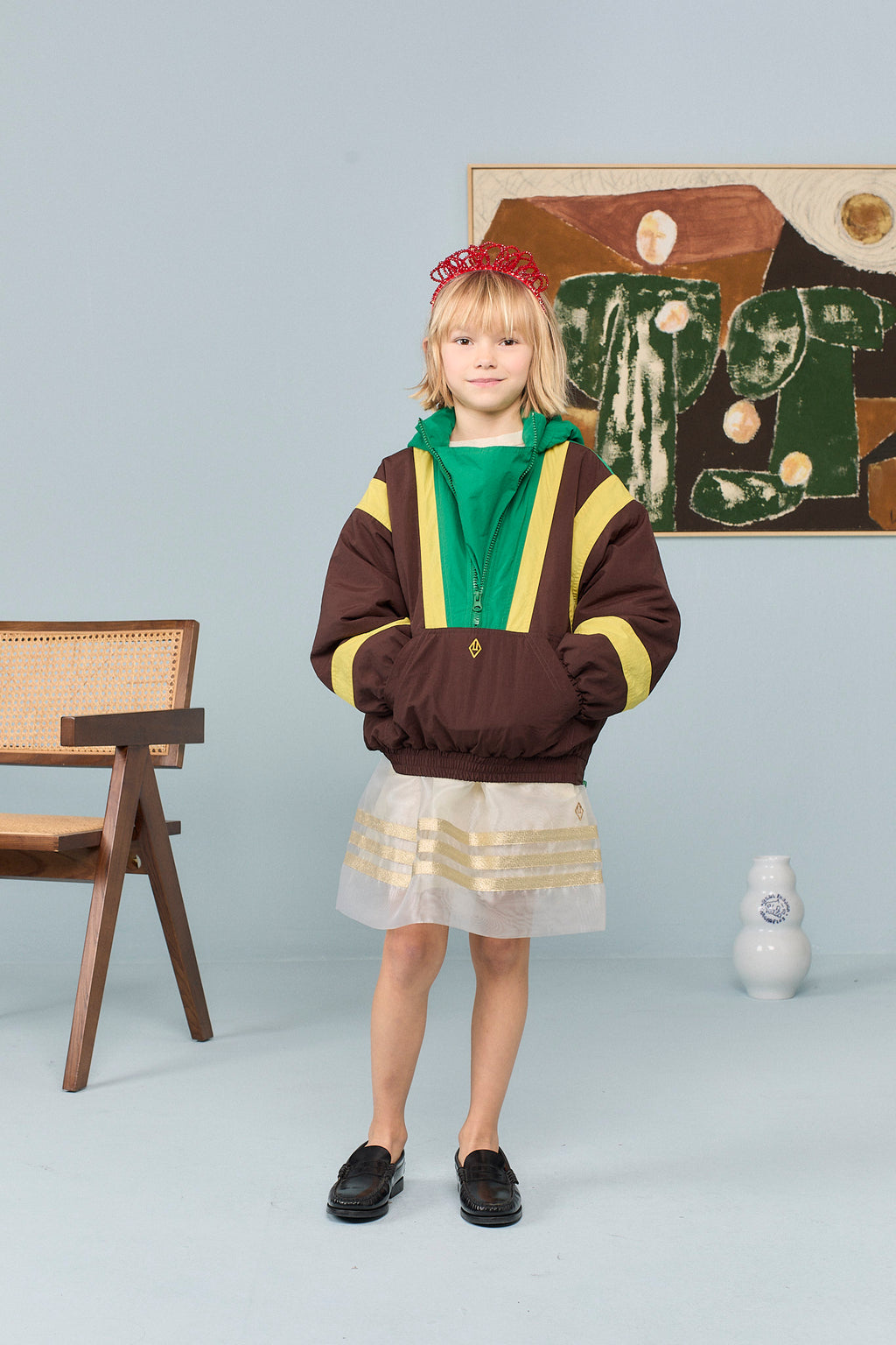 Veste marron CARP The Animals Observatory pour enfant – vue 2