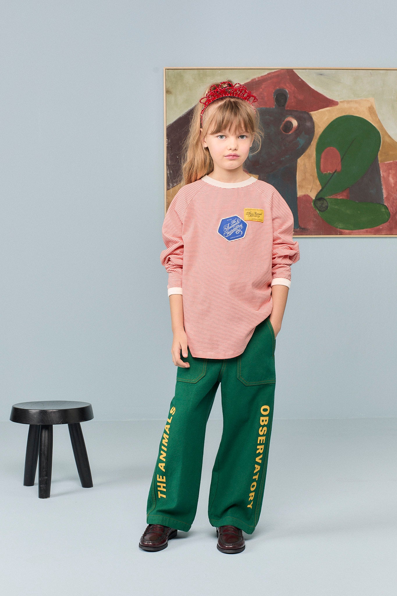 T-shirt manches longues rouge ANTEATER The Animals Observatory pour enfant – vue 2