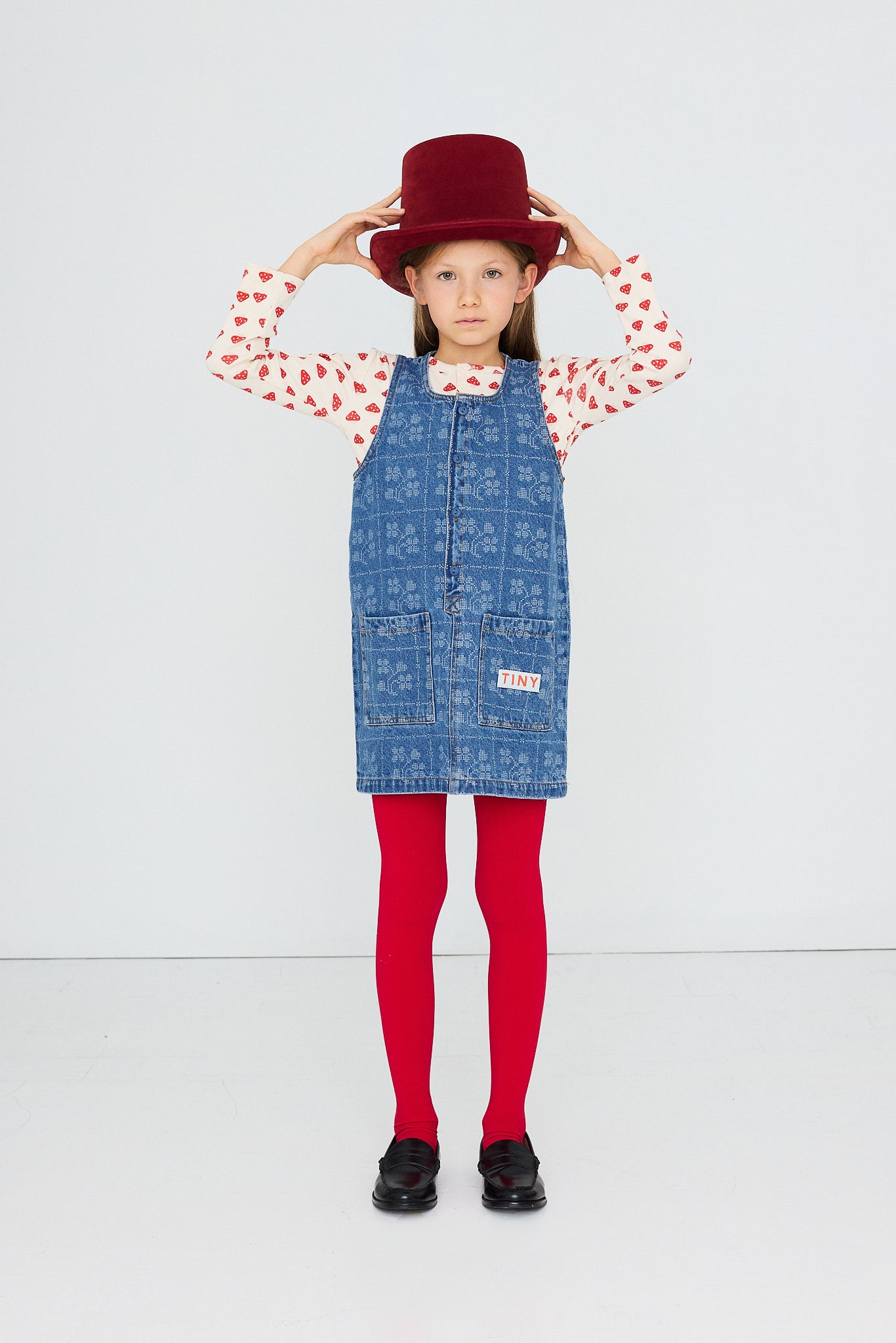 Robe en Denim Fleurs et Pois lifestyle — Little Dudes