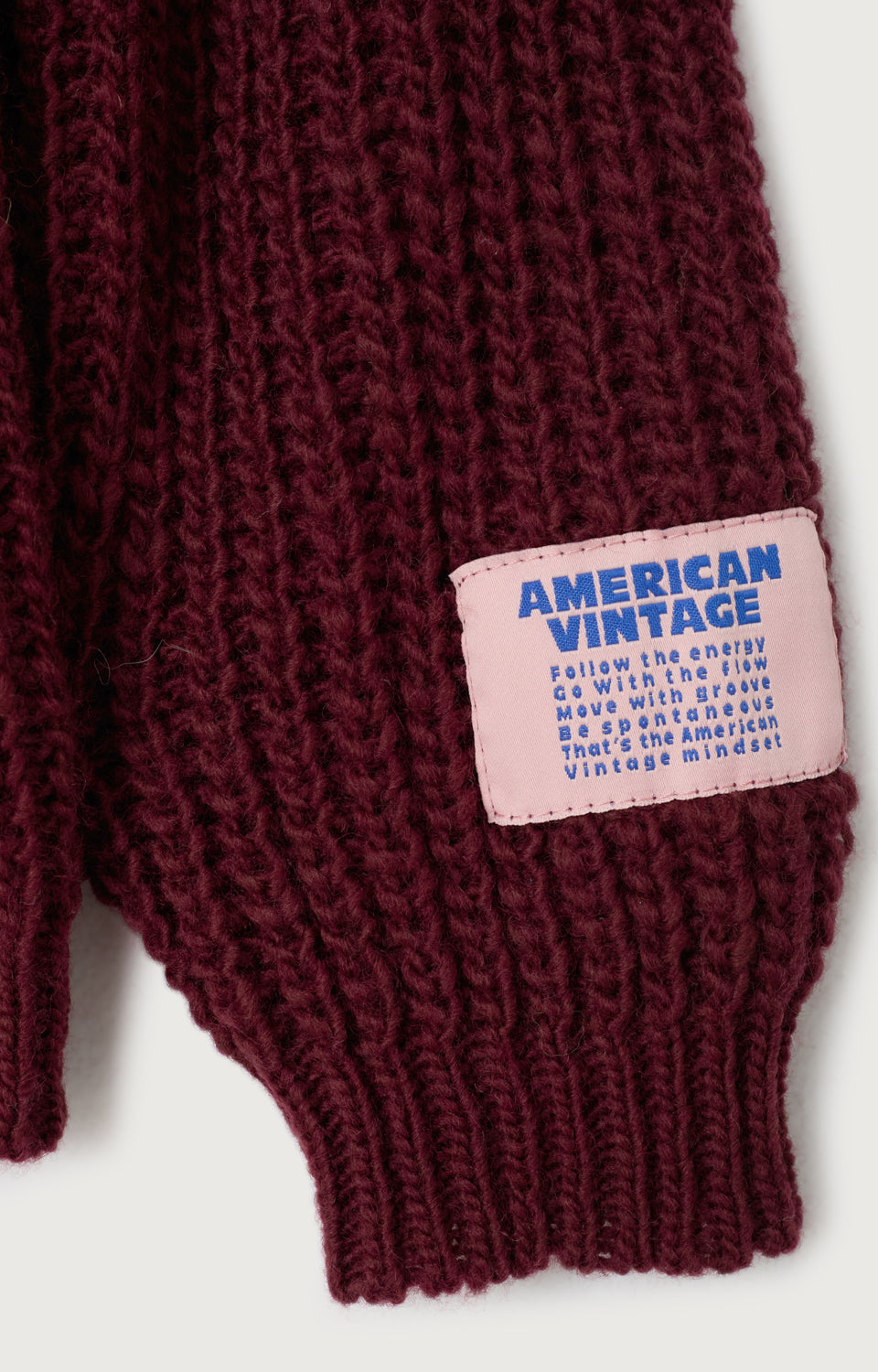 Pull boule Bordeaux Chiné — American Vintage