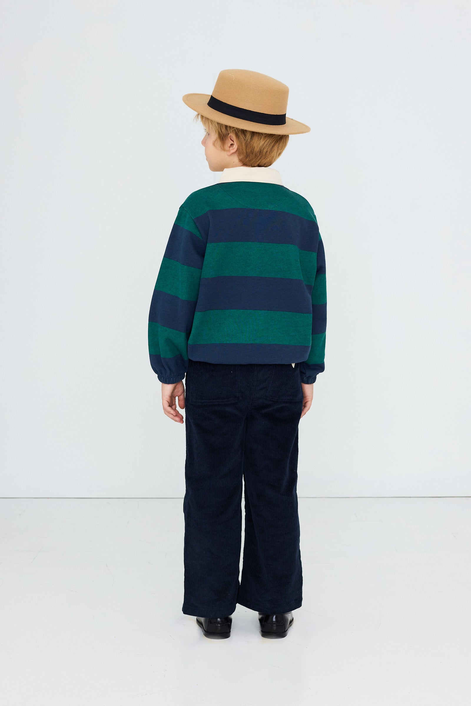 Sweat Polo Rayé Marine lifestyle — Little Dudes
