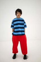 T-shirt Bleu Oversize Repose AMS - look 2