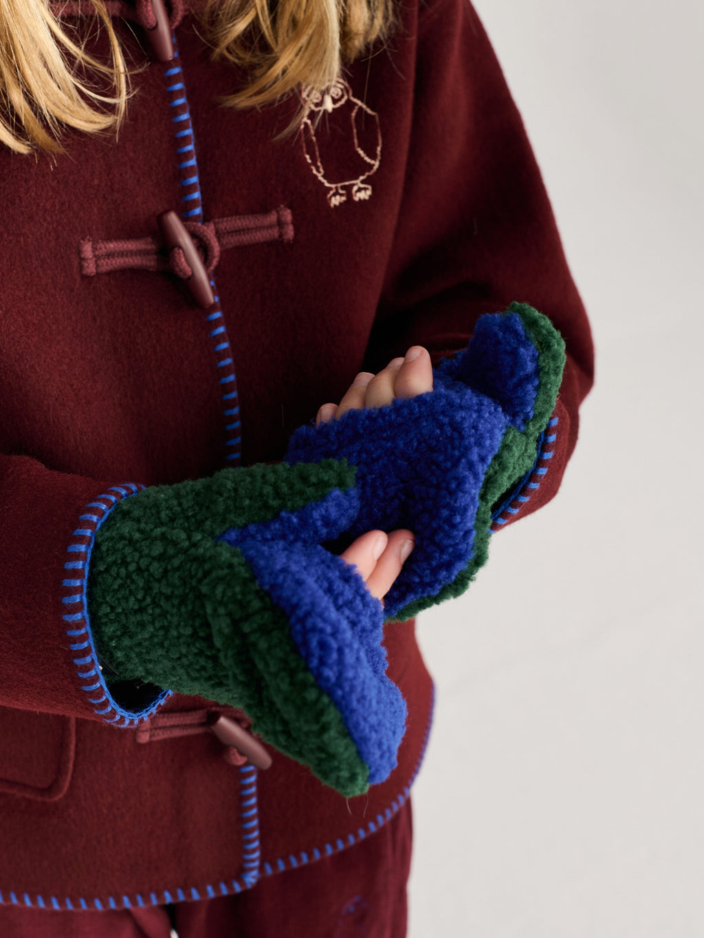 Moufles Peau Lainée Color Block Bobo Choses pour enfant – vue 2
