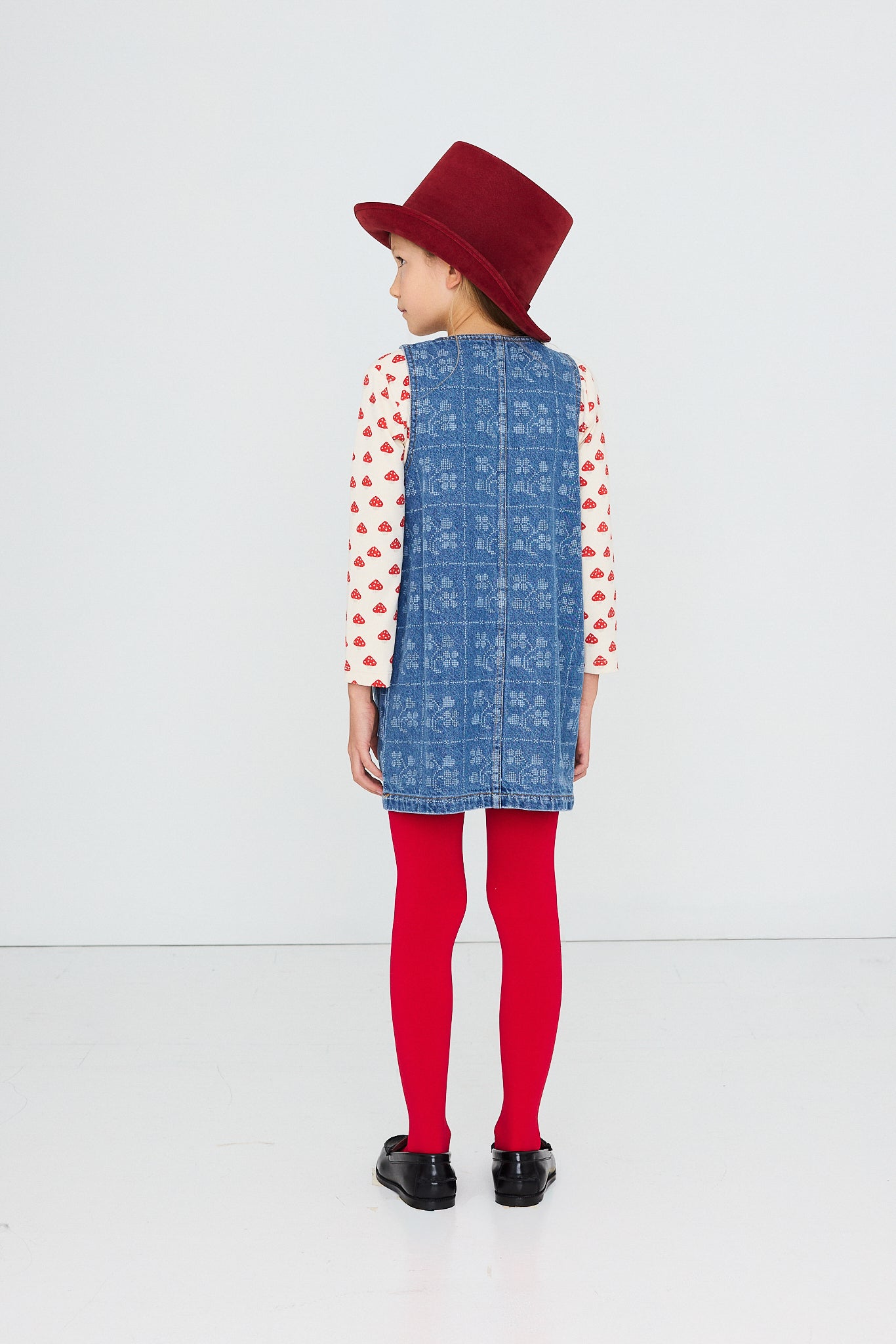 Robe en Denim Fleurs et Pois lifestyle — Little Dudes