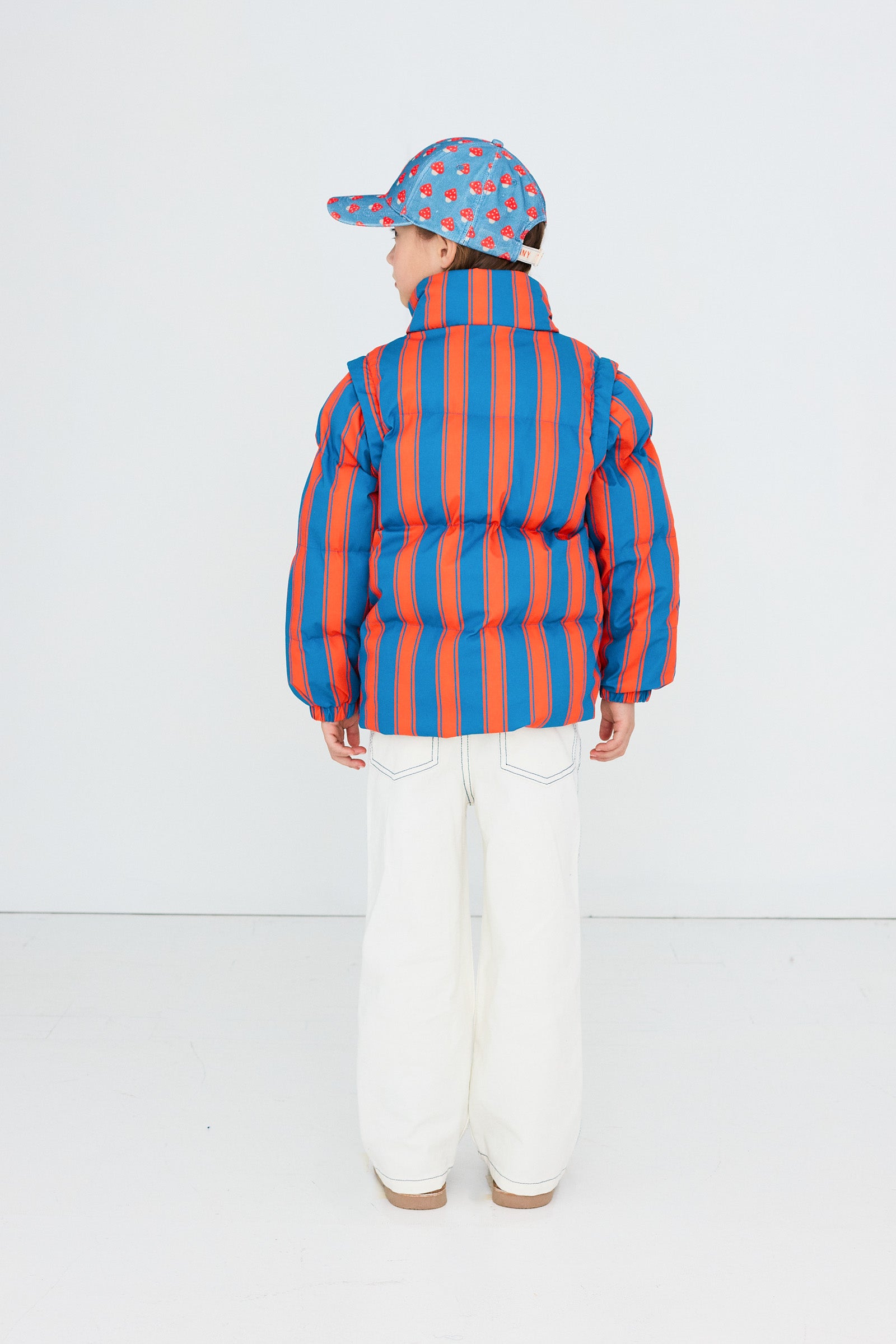 Veste Courte Matelassée à Rayures Rétro lifestyle — Little Dudes
