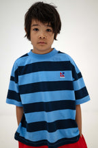 T-shirt Bleu Oversize Repose AMS - look