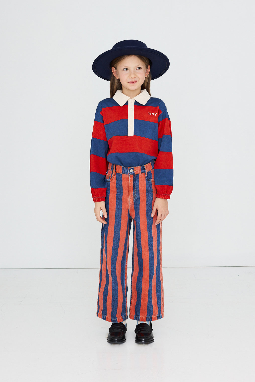 Sweat Polo Rayé Rouge lifestyle — Little Dudes
