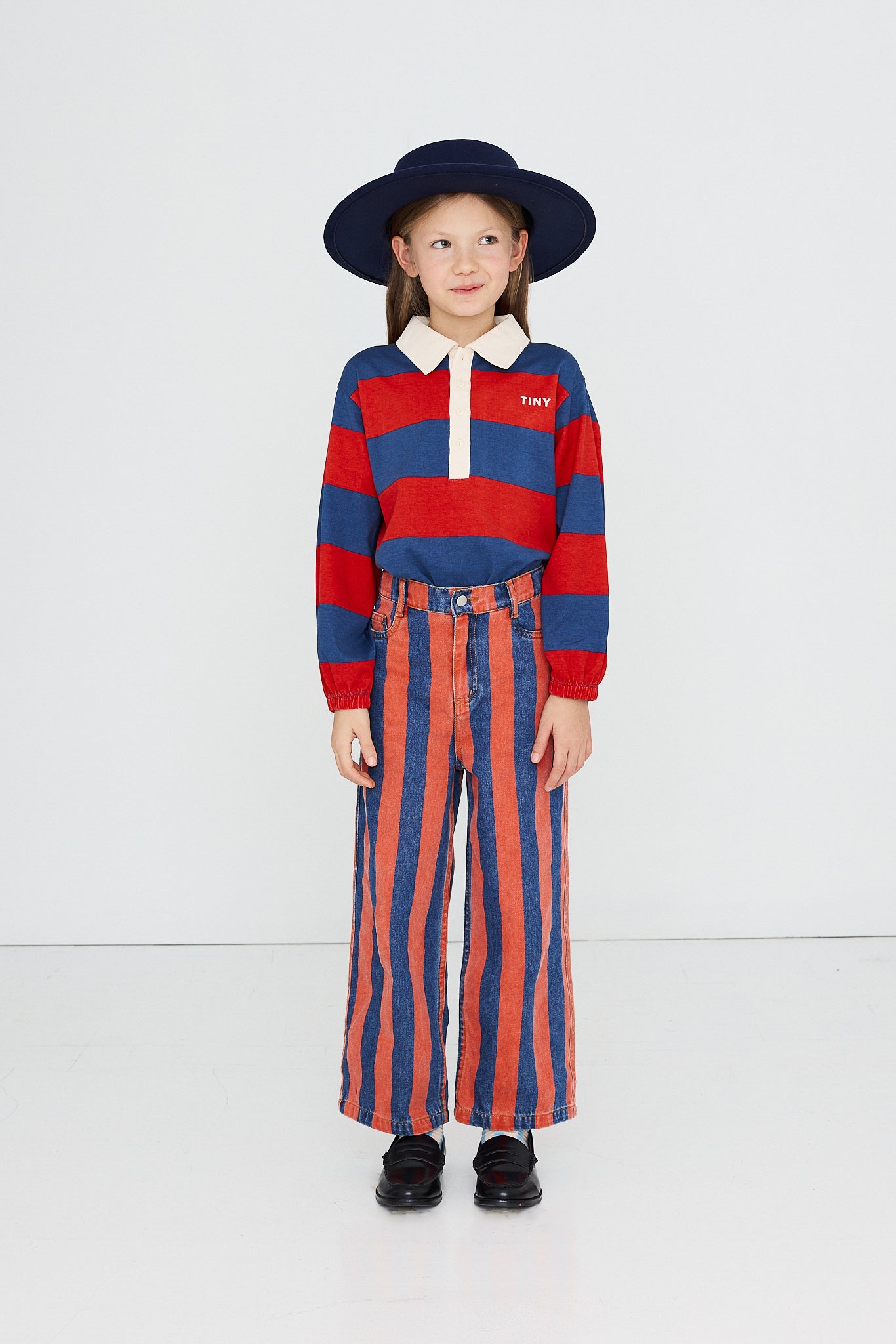 Sweat Polo Rayé Rouge lifestyle — Little Dudes