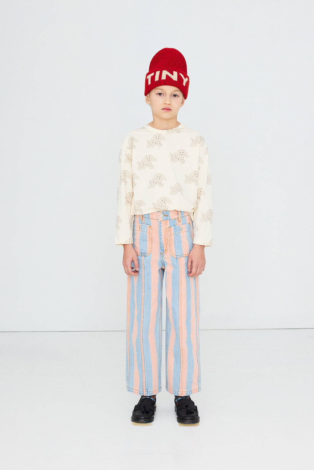 Jean à Rayures Roses lifestyle — Little Dudes