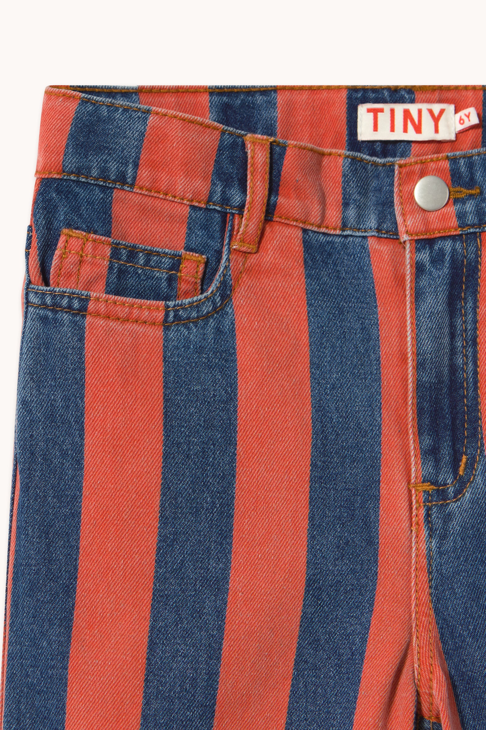 Jean Droit à Rayures Rouges — Little Dudes