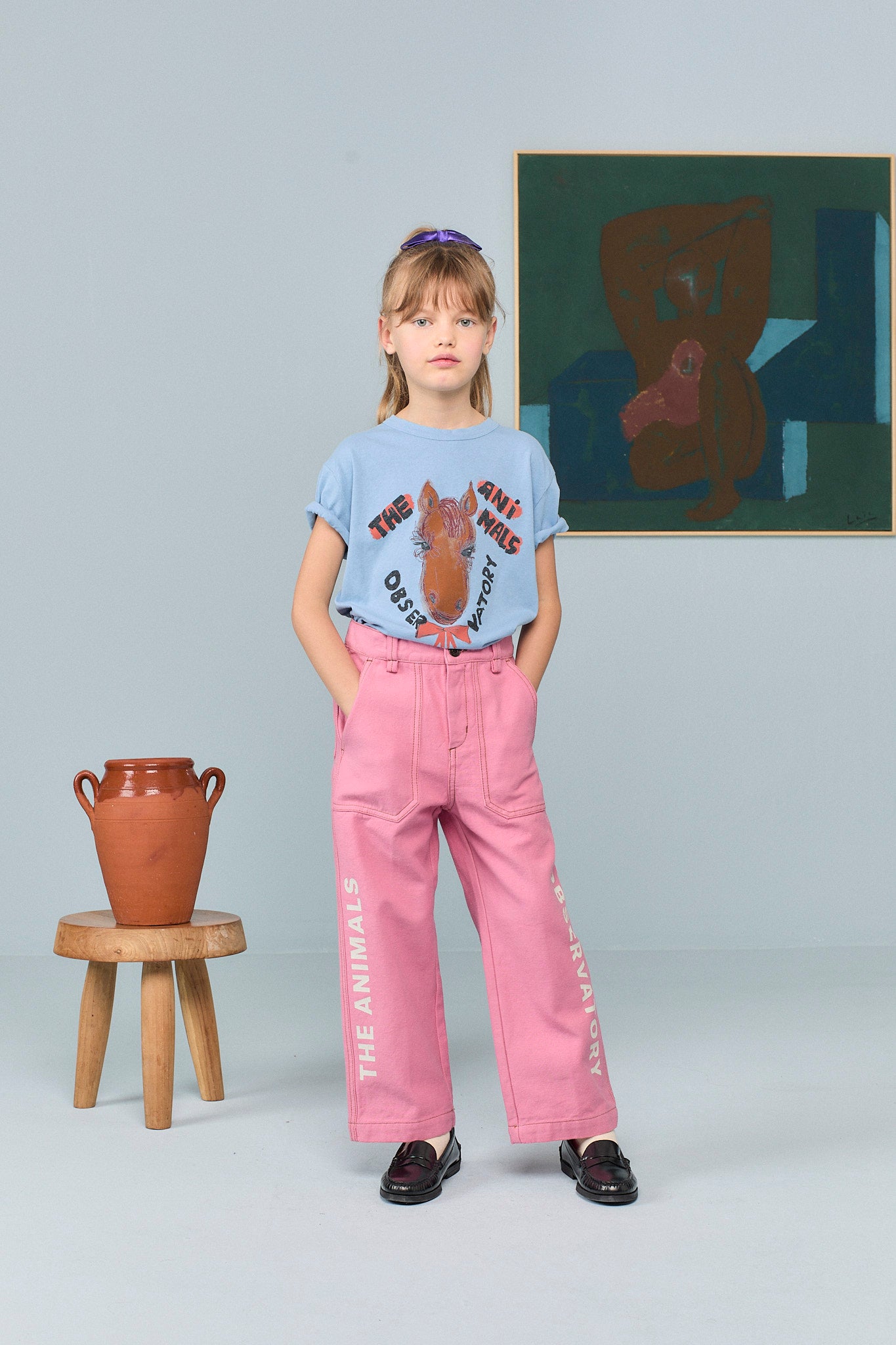 Pantalon rose CONDOR The Animals Observatory pour enfant – vue 2