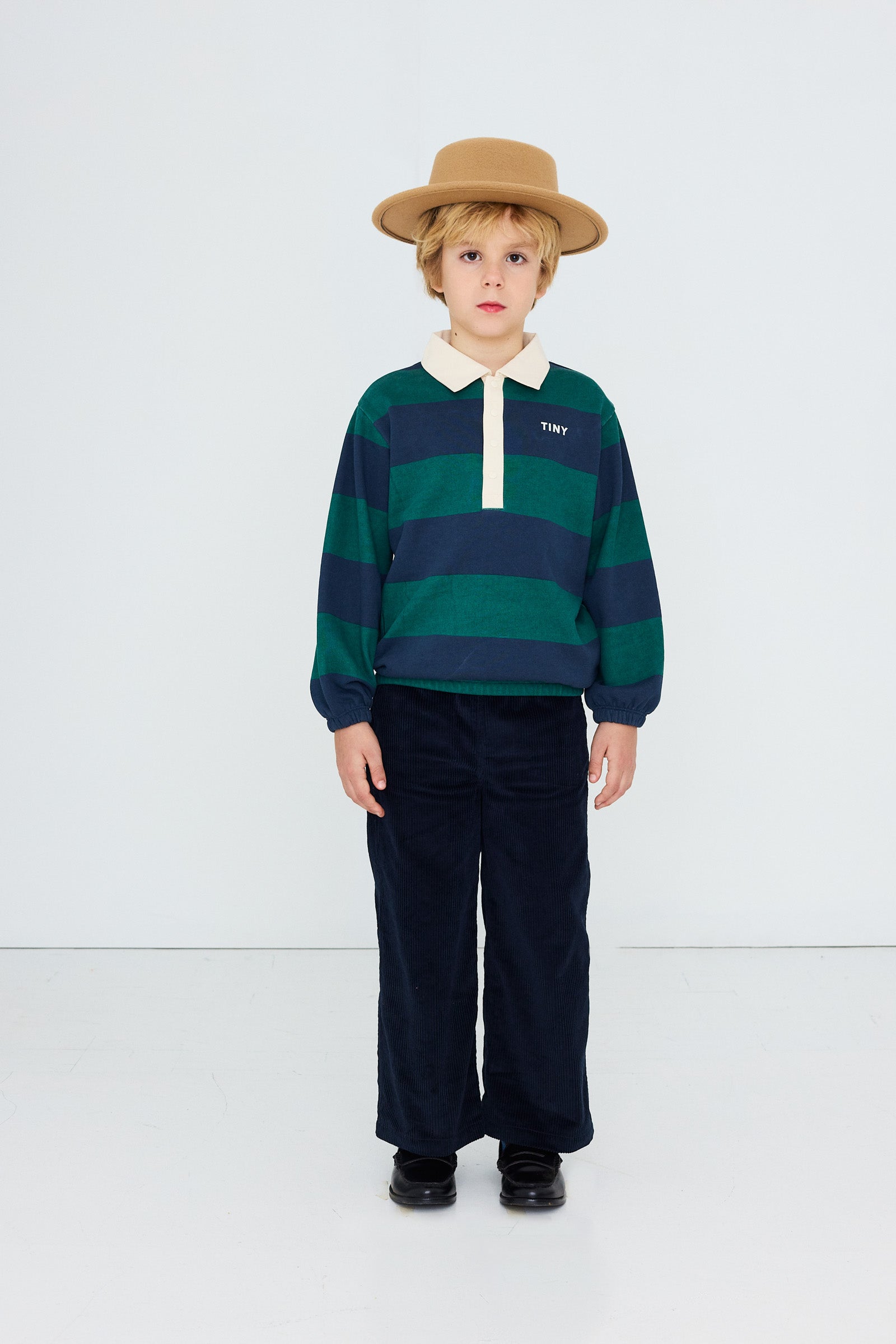 Sweat Polo Rayé Marine lifestyle — Little Dudes
