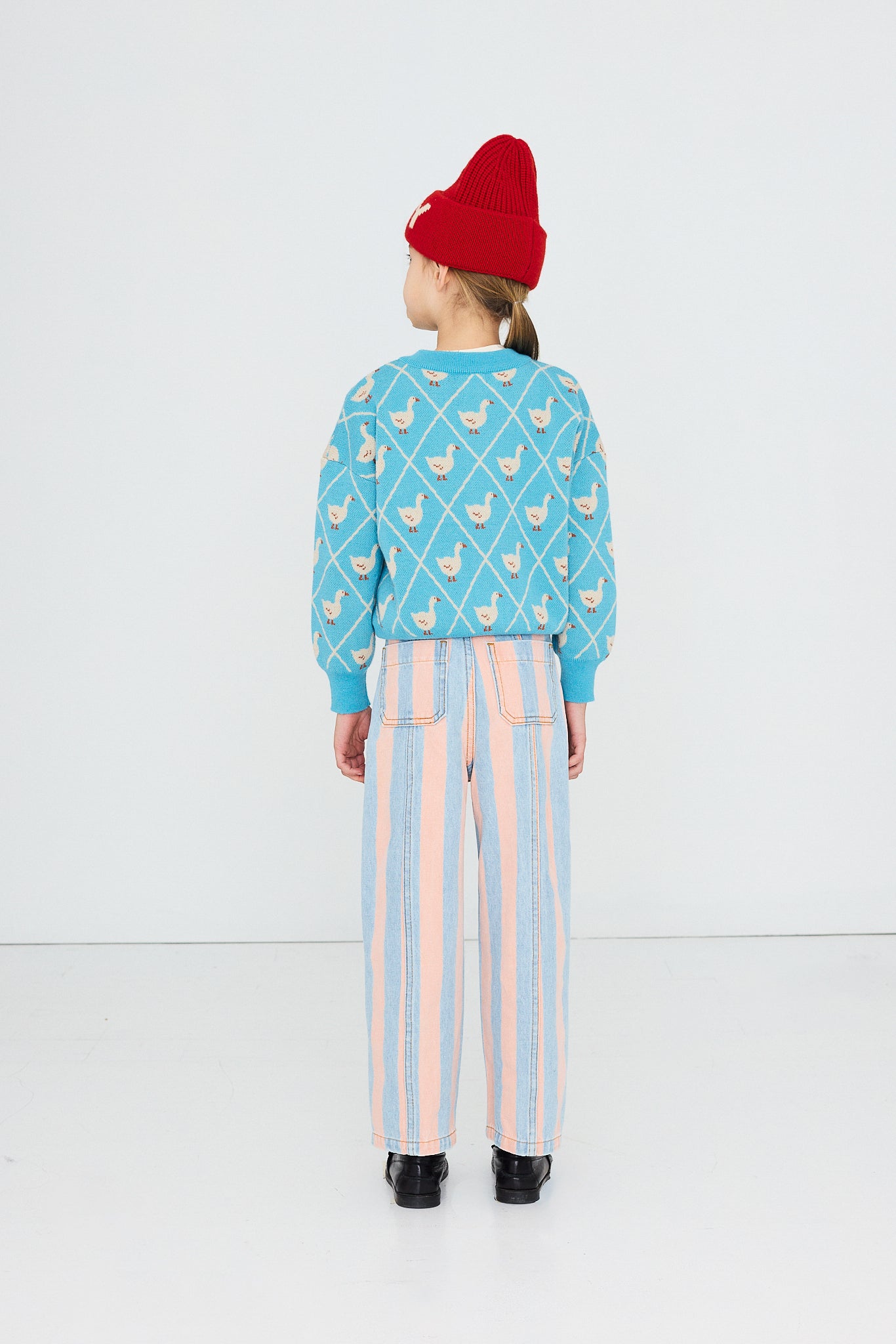 Jean à Rayures Roses lifestyle — Little Dudes