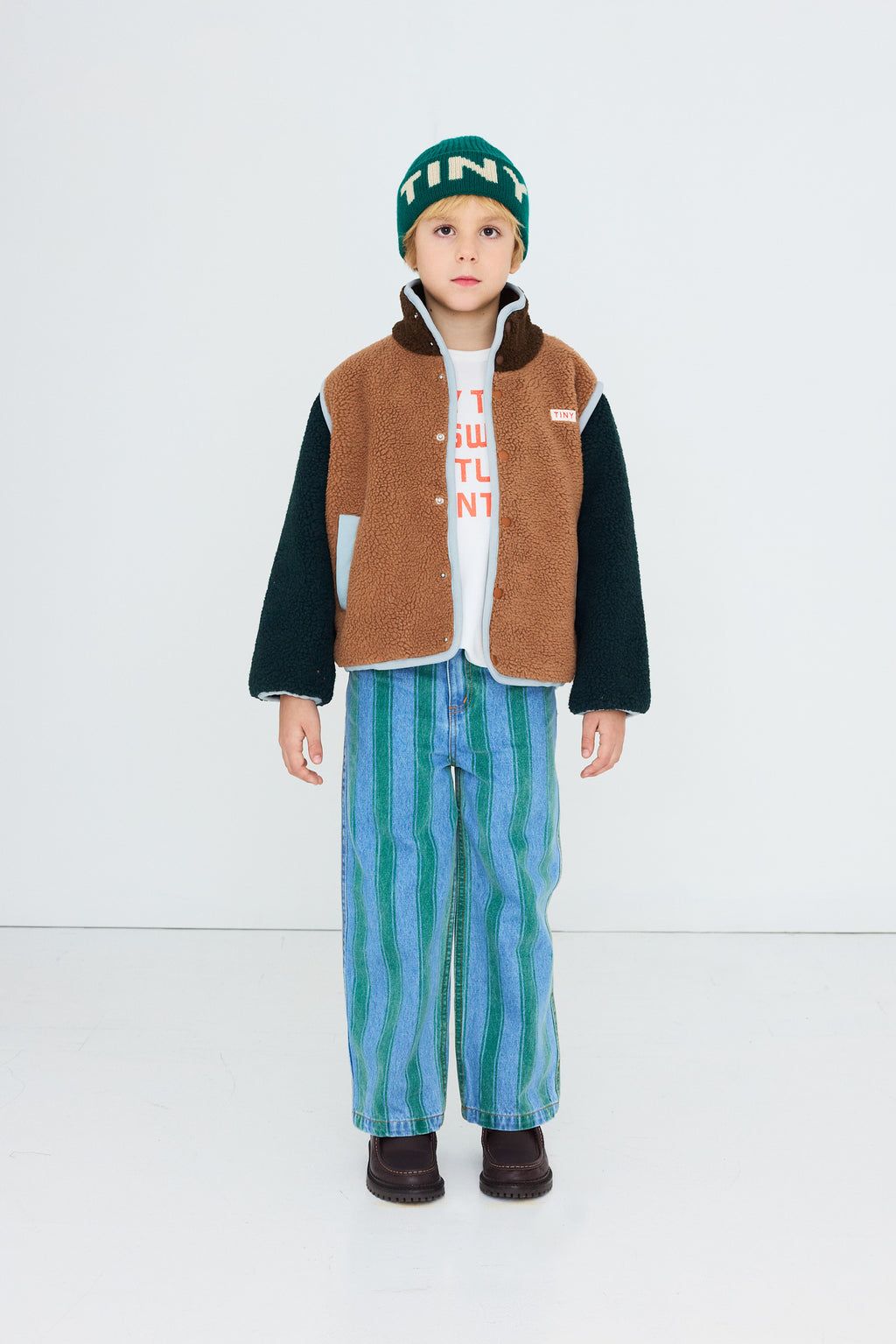 Veste Sherpa Color Block lifestyle — Little Dudes