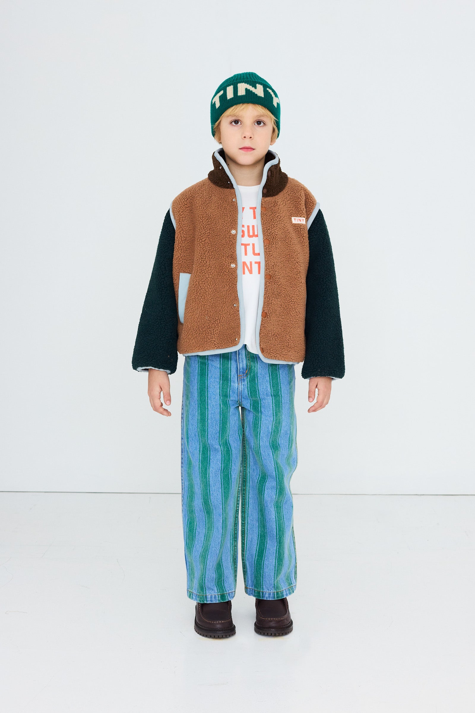 Veste Sherpa Color Block lifestyle — Little Dudes