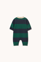 Combinaison Bébé Polo Rayée Marine — Little Dudes